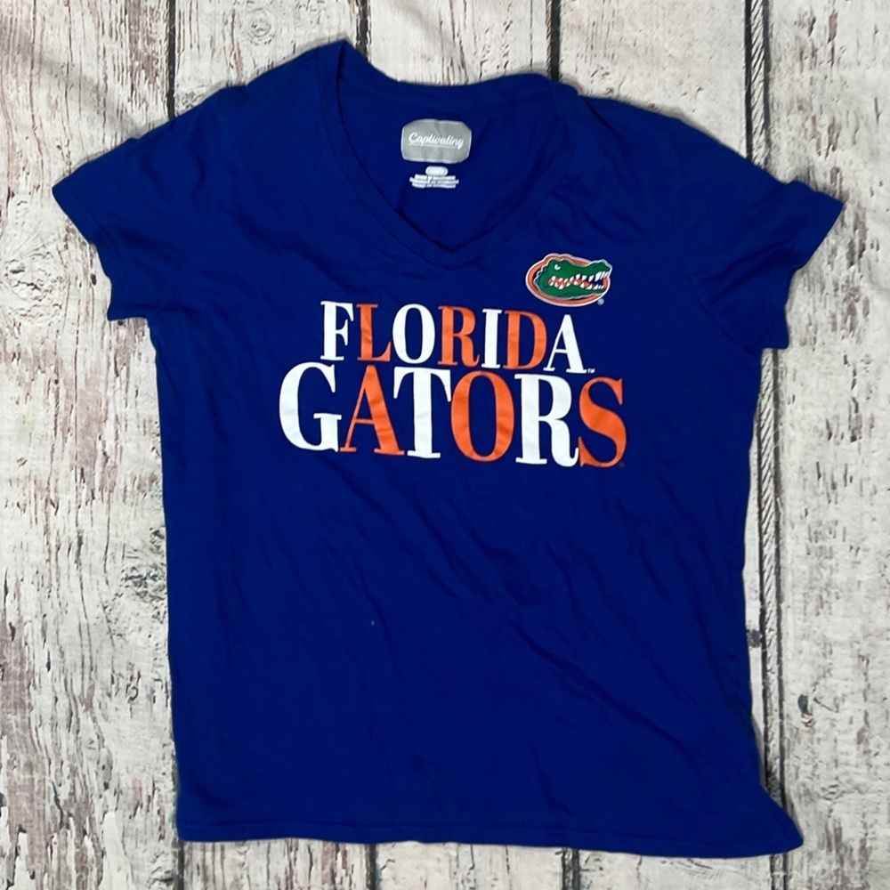 Florida Gators NCAA Collegiate Sports Crewneck Blue Women's Tshirt